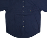 BUGLE BOY Mens Plain Shirt Blue 90s XL