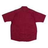 WRANGLER Mens Plain Shirt Maroon L