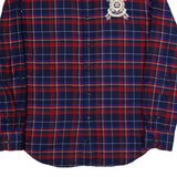 RALPH LAUREN SPORT Womens Flannel Shirt Blue Check Long Sleeve M