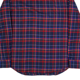 RALPH LAUREN SPORT Womens Flannel Shirt Blue Check Long Sleeve M