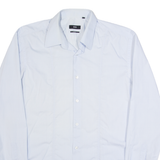 BOSS HUGO BOSS Slim Fit Mens Plain Shirt Blue Long Sleeve L