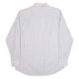 BOSS HUGO BOSS Mens Shirt Cream Striped Long Sleeve L