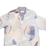 RESERVED Mens Shirt Cream Crazy Pattern M