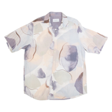 RESERVED Mens Shirt Cream Crazy Pattern M