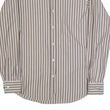 BOSS HUGO BOSS Mens Shirt Grey Striped Long Sleeve M