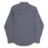 TOMMY HILFIGER New York Fit Mens Shirt Grey Gingham Long Sleeve S