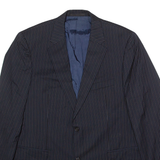 BOSS Cooper Mens Blazer Jacket Black Wool Pinstripe XL