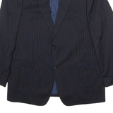 BOSS Cooper Mens Blazer Jacket Black Wool Pinstripe XL