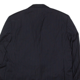 BOSS Cooper Mens Blazer Jacket Black Wool Pinstripe XL