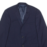 DKNY Slim Fit Mens Blazer Jacket Blue Wool M