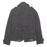 ELEMENT Womens Pea Coat Grey Knit M