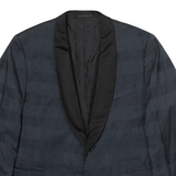 METRIMEN Shawl Collar Tuxedo Mens Blazer Jacket Grey Spotted 2XL