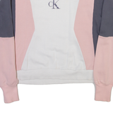 CALVIN KLEIN JEANS Womens Sweatshirt White Crew Neck L