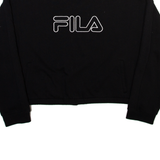 FILA Cropped Womens Sweatshirt Black Crew Neck XL