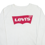 LEVI'S Mens Sweatshirt White Crew Neck M