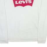 LEVI'S Mens Sweatshirt White Crew Neck M