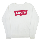 LEVI'S Mens Sweatshirt White Crew Neck M