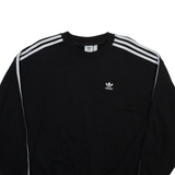 ADIDAS ORIGINALS Womens Sweatshirt Black Crew Neck UK 8