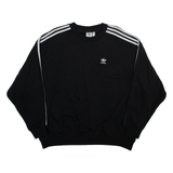 ADIDAS ORIGINALS Womens Sweatshirt Black Crew Neck UK 8