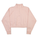 ADIDAS Womens Sweatshirt Pink 1/4 Zip M