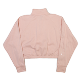 ADIDAS Womens Sweatshirt Pink 1/4 Zip M