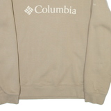 COLUMBIA Mens Sweatshirt Beige Crew Neck S
