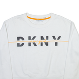 DKNY Womens Sweatshirt White Crew Neck XS