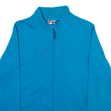 FILA Full Zip Mens Sweatshirt Blue High Neck L