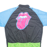 EXHIBTIONISM The Rolling Stones Womens T-Shirt Green 1/4 Zip L