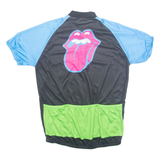 EXHIBTIONISM The Rolling Stones Womens T-Shirt Green 1/4 Zip L