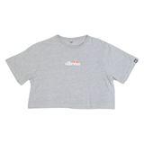 ELLESSE Cropped Womens T-Shirt Grey UK 10