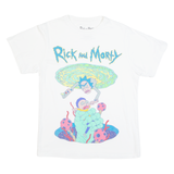 PULL&BEAR Adult Swim Rick & Morty Mens T-Shirt White USA XS