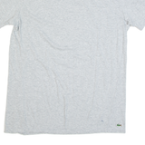 LACOSTE Sleepwear Mens T-Shirt Grey V-Neck L