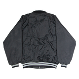 NORTH TRAIL Quilted Lined Womens Varsity Jacket Black Nylon USA L