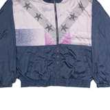 ATHLETIC WORKS Womens Shell Jacket Blue Nylon 90s Colourblock M
