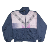 ATHLETIC WORKS Womens Shell Jacket Blue Nylon 90s Colourblock M