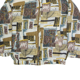 Mens Shell Jacket Brown Silk XL