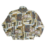 Mens Shell Jacket Brown Silk XL