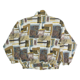 Mens Shell Jacket Brown Silk XL