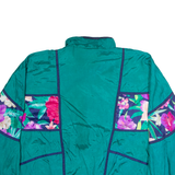 Womens Shell Jacket Blue Nylon Floral XL