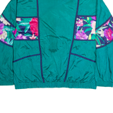 Womens Shell Jacket Blue Nylon Floral XL