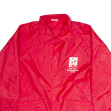 CARDINAL Mens Coach Jacket Red Nylon USA L