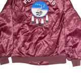 WESTARK Mens Bomber Jacket Maroon Nylon USA 2XL