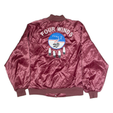 WESTARK Mens Bomber Jacket Maroon Nylon USA 2XL