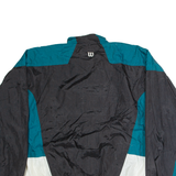 WILSON Mens Track Jacket Black Nylon Colourblock 2XL