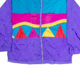 ROCK CREEK CASUALS Womens Shell Jacket Purple Nylon Colourblock M