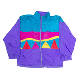 ROCK CREEK CASUALS Womens Shell Jacket Purple Nylon Colourblock M