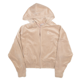 KARL KANI Womens Track Jacket Brown Hooded S