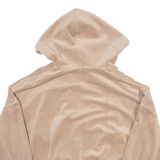 KARL KANI Womens Track Jacket Brown Hooded S