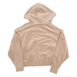 KARL KANI Womens Track Jacket Brown Hooded S